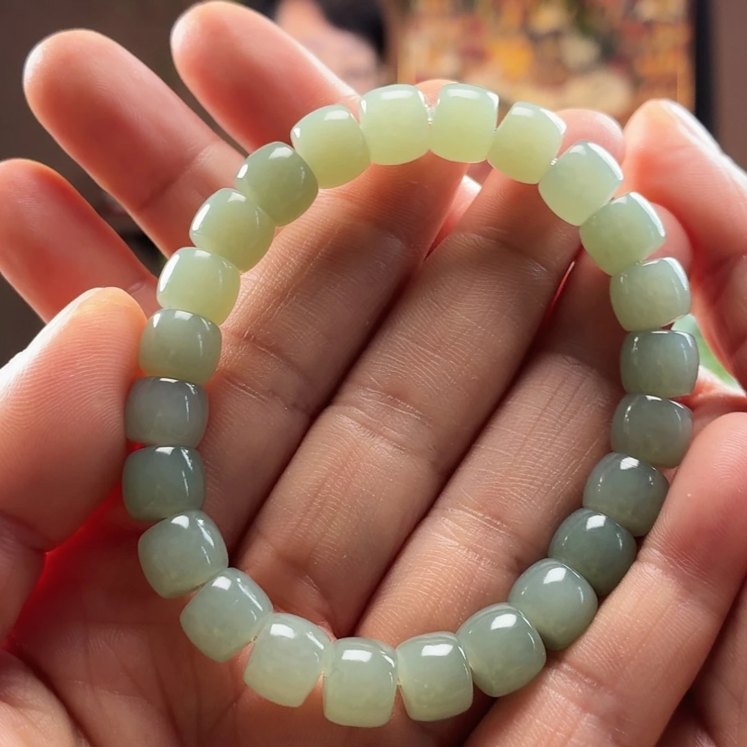 和田玉未镶嵌手串新疆和田玉且末蓝直8/9