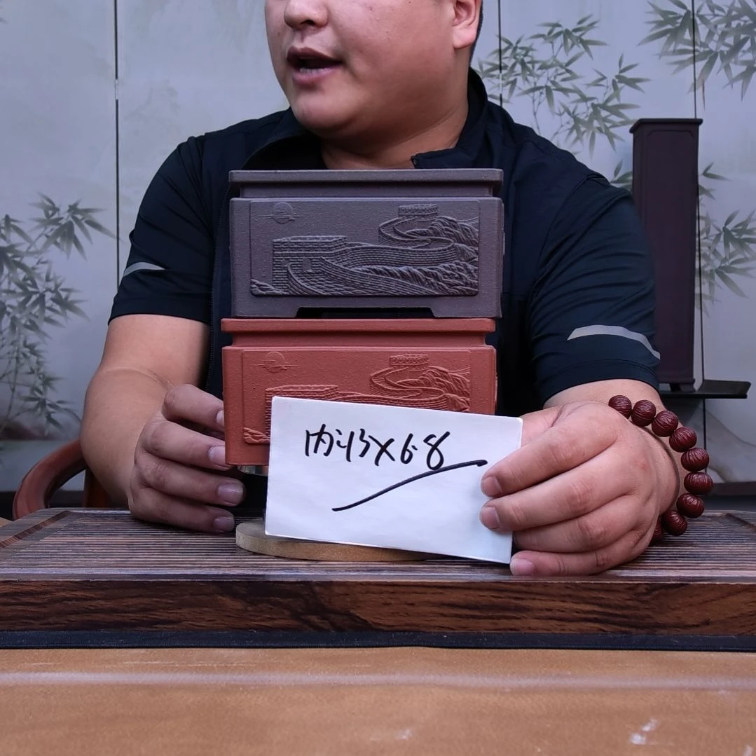紫砂花盆同喜同喜