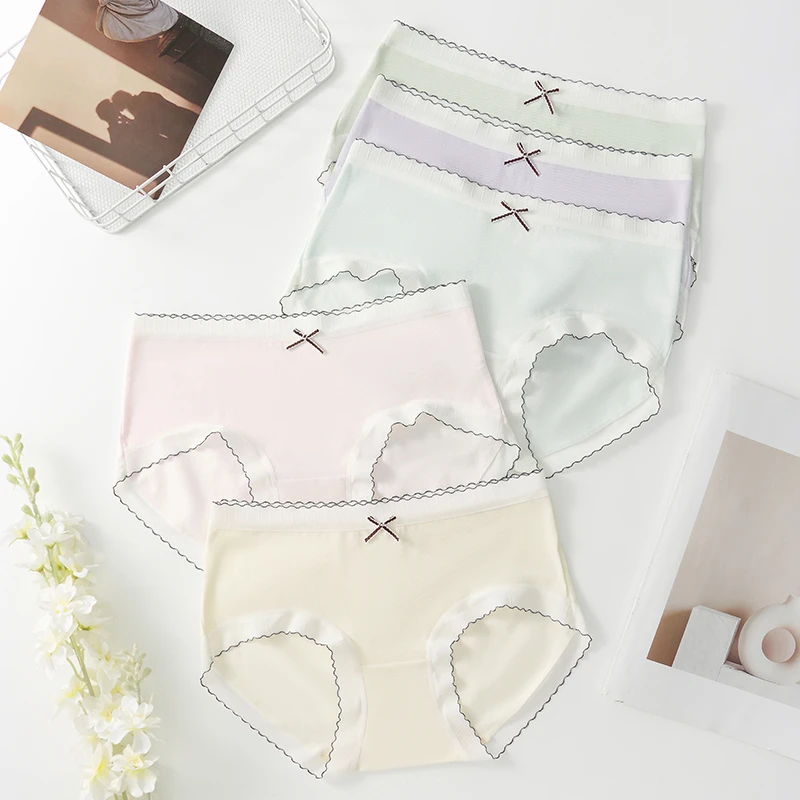 【亲肤舒适】简约大码少女内裤高弹三角裤女士内裤夏季透气薄款