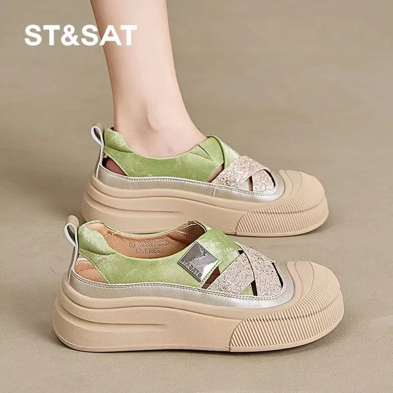 XM星期六2025夏季新款百搭镂空透气凉鞋（5V4U）