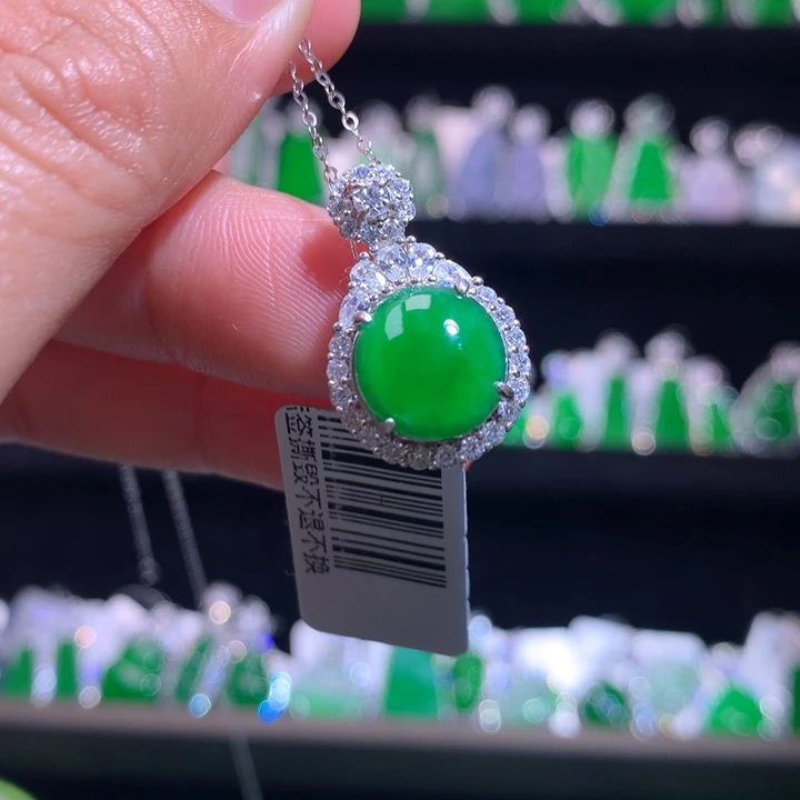 【闪购商品】银S925镶嵌戒指翡翠天然翡翠