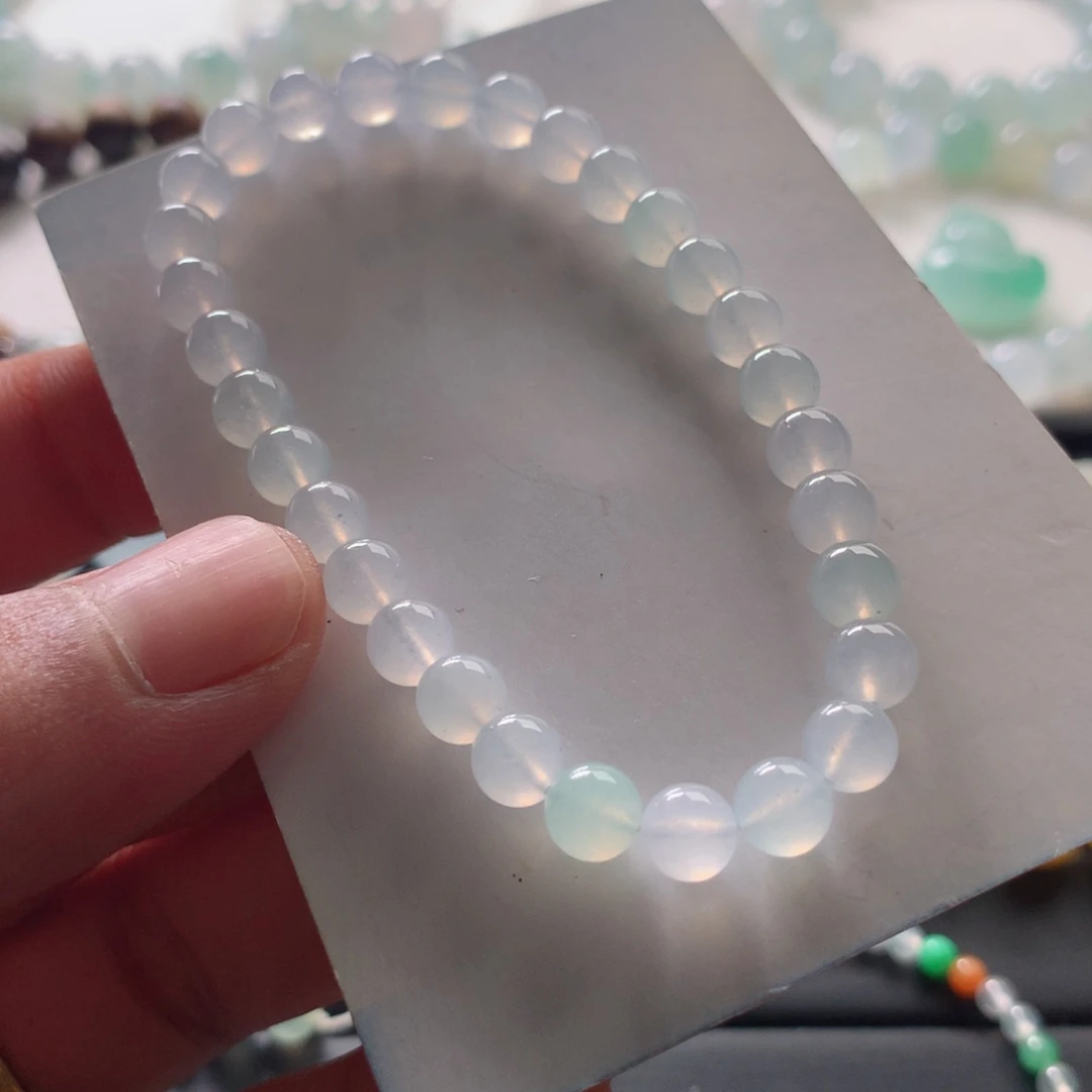 未镶嵌手链翡翠天然翡翠卡6手串