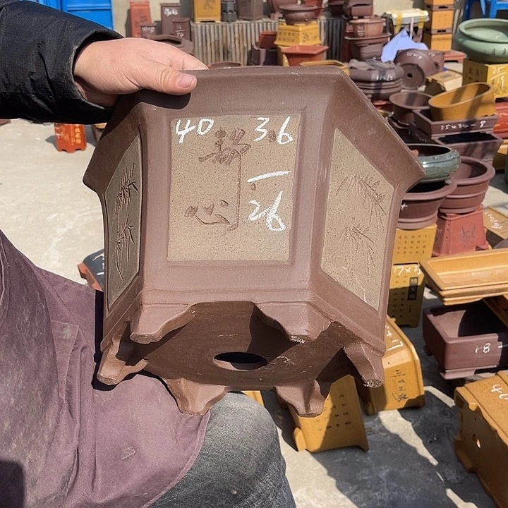 紫砂花盆紫砂等传统