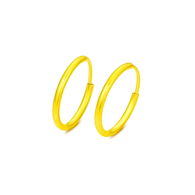 【小云专享】足金999 圆环耳环足金饰品 5144 BP