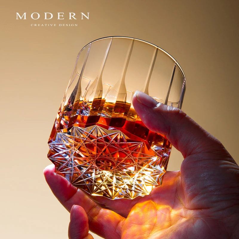 摩登MODERN轻奢威士忌酒杯水晶杯手工洋酒杯高级结婚乔迁领导礼物