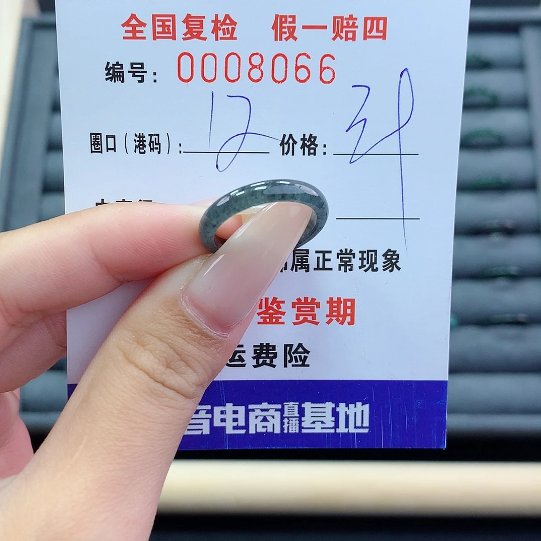 翡翠戒指未镶嵌      8066