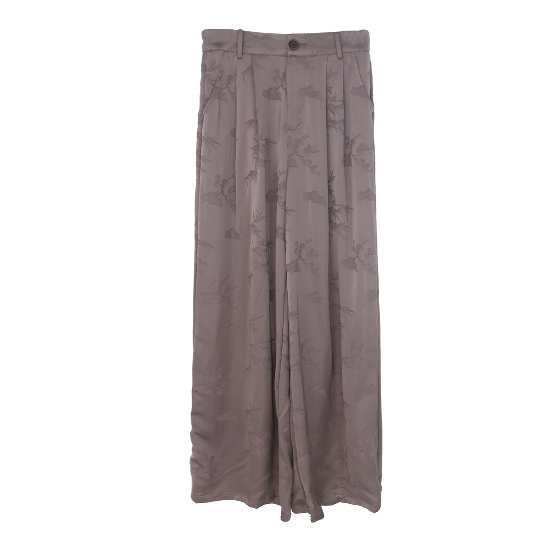 801935素白经典阔腿裤