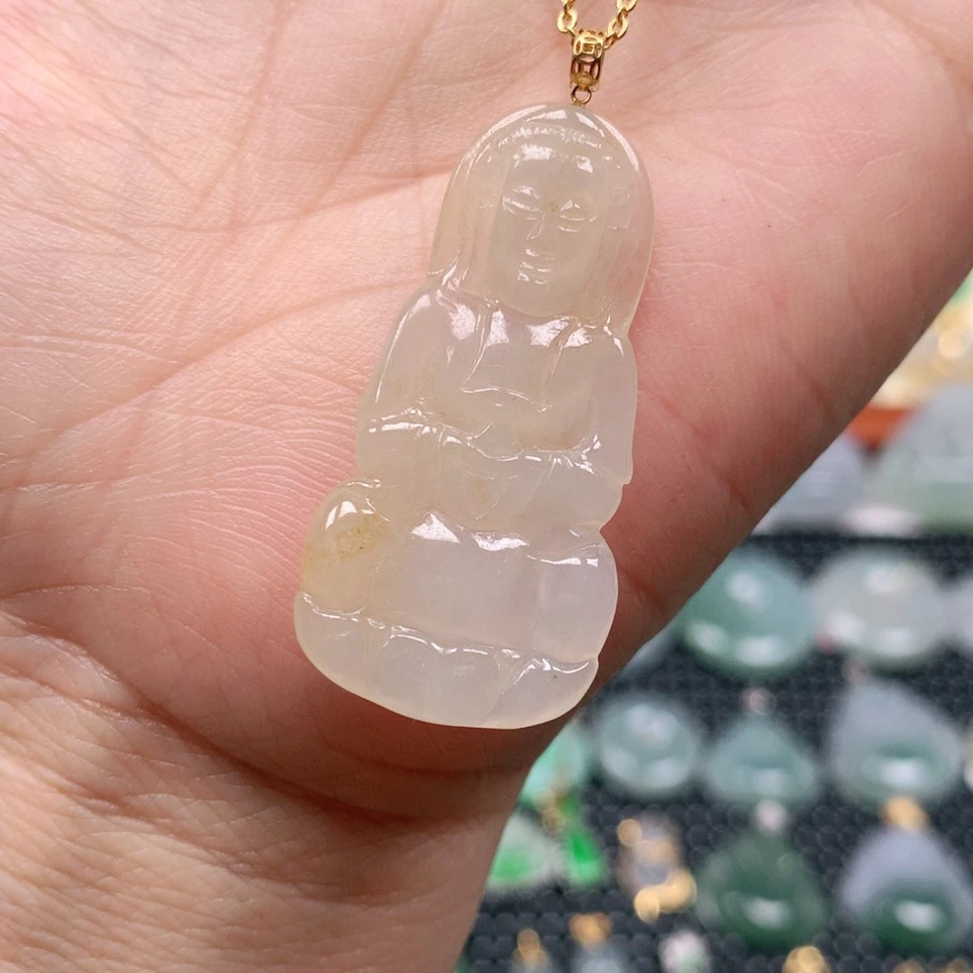 【闪购商品】翡翠吊坠(不含链)18K金镶嵌