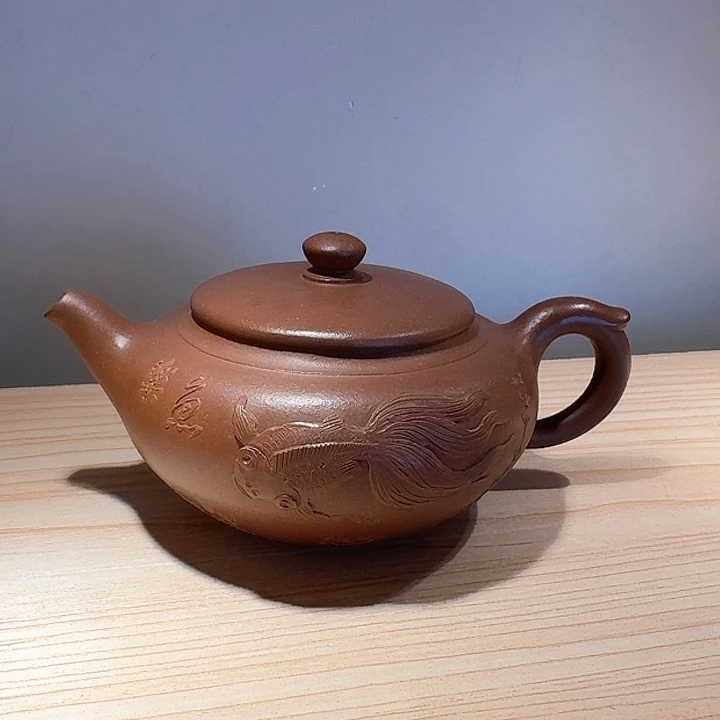 紫砂茶壶梔*宜兴原矿手工紫砂壶