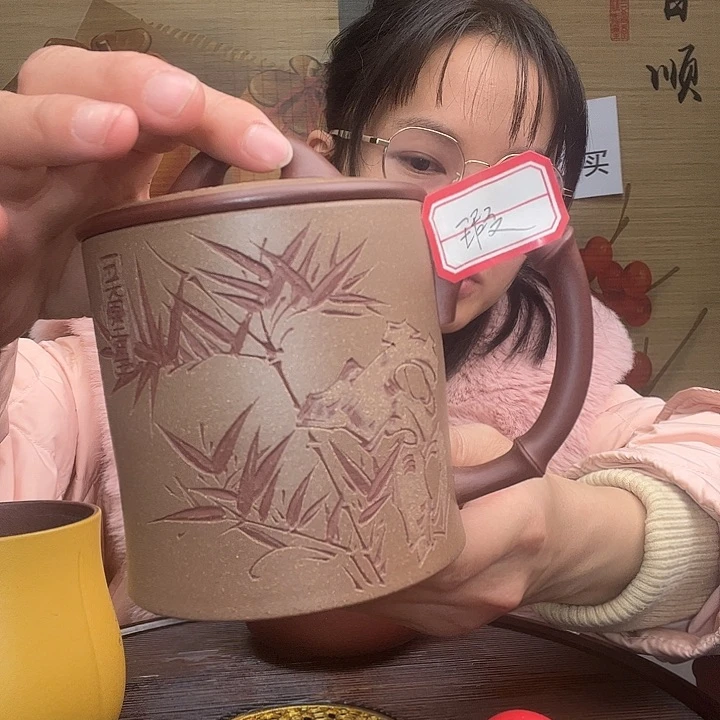 紫砂茶杯原矿紫砂杯