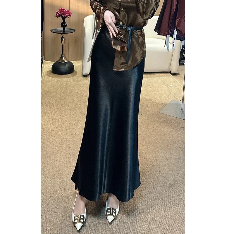 【欣欣精选】开春新款显瘦法式鱼尾裙百搭不开又半身裙2526  松紧腰