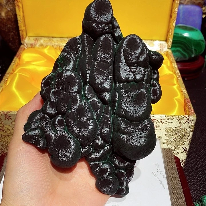 石材孔雀石。孔雀石。孔雀石