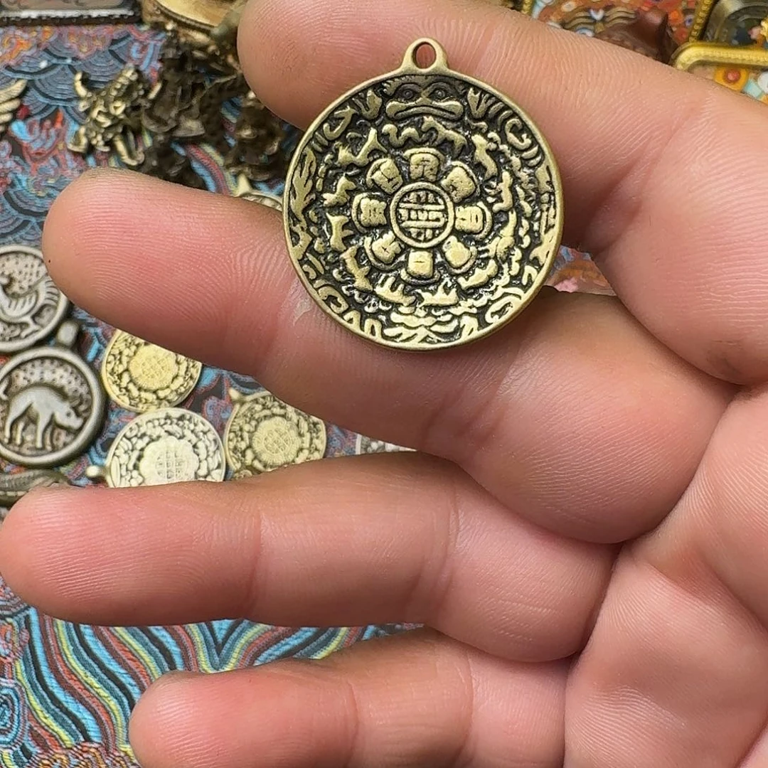 黑***哥藏式风格九宫八卦牌