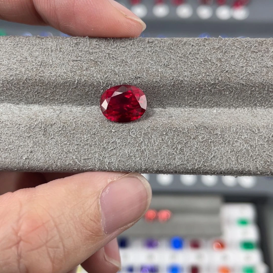 合成（培育） 红宝石裸石未镶嵌星*༡3.86克拉