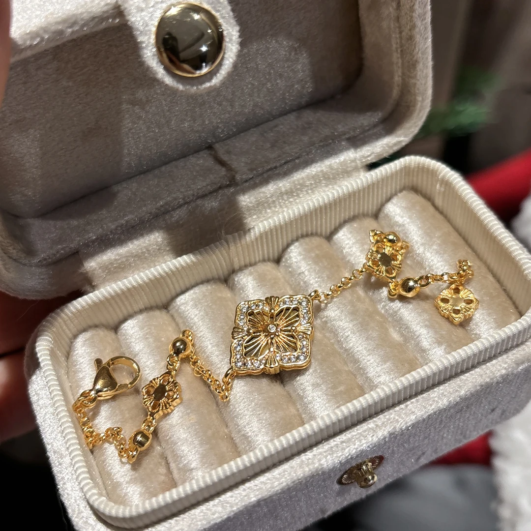 铜合金合成锆石手链 CNC精工意式经典歌剧院拉丝手链15cm