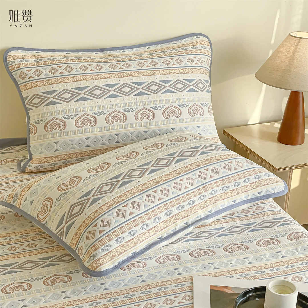 雅赞家居【成人软席枕巾】六层棉纱透气亲肤平整枕巾