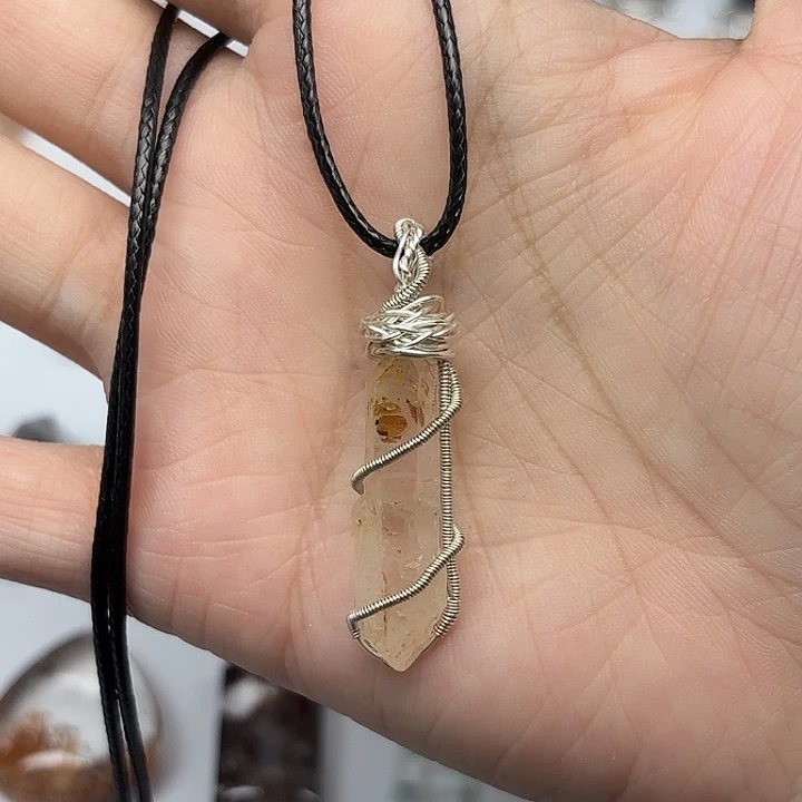 颈饰水晶未镶嵌巴基斯坦油胆闪灵钻项链