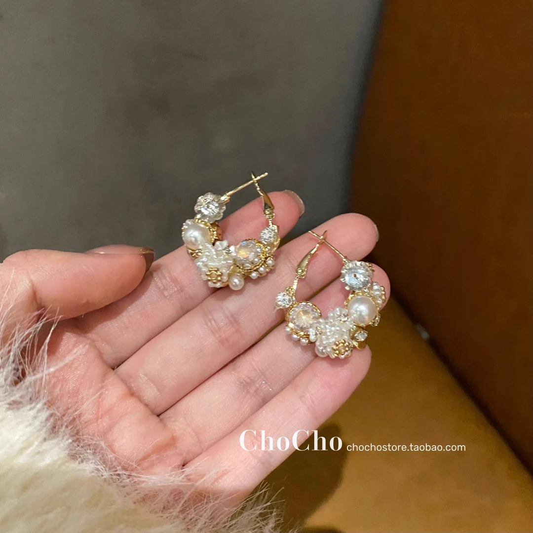 铁合金锆石耳饰 B-109chocho/密西西里 复古高级感vintage