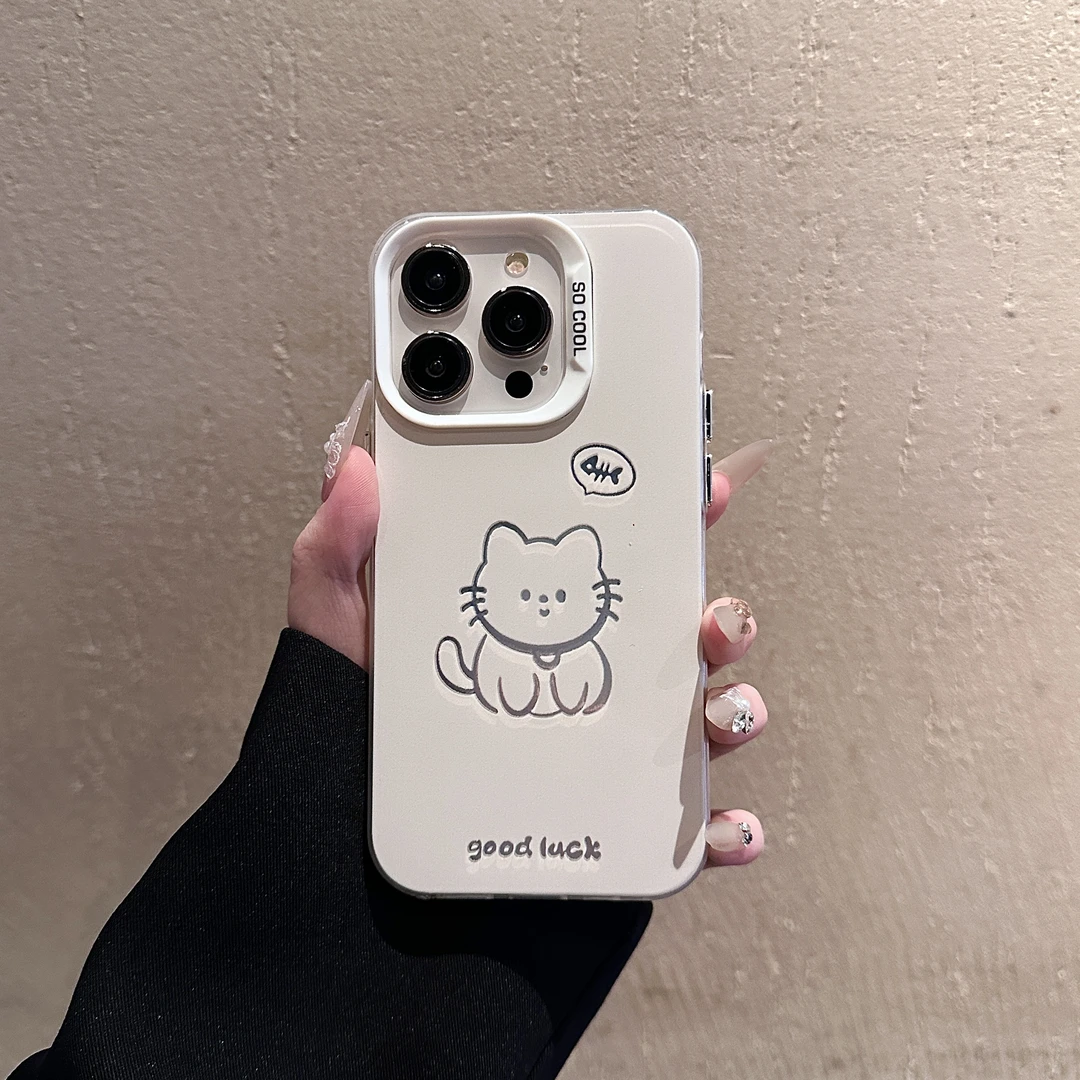 想鱼猫咪适用苹果/华为/荣耀/OPPO/VIVO/小米手机壳卡通防摔全包