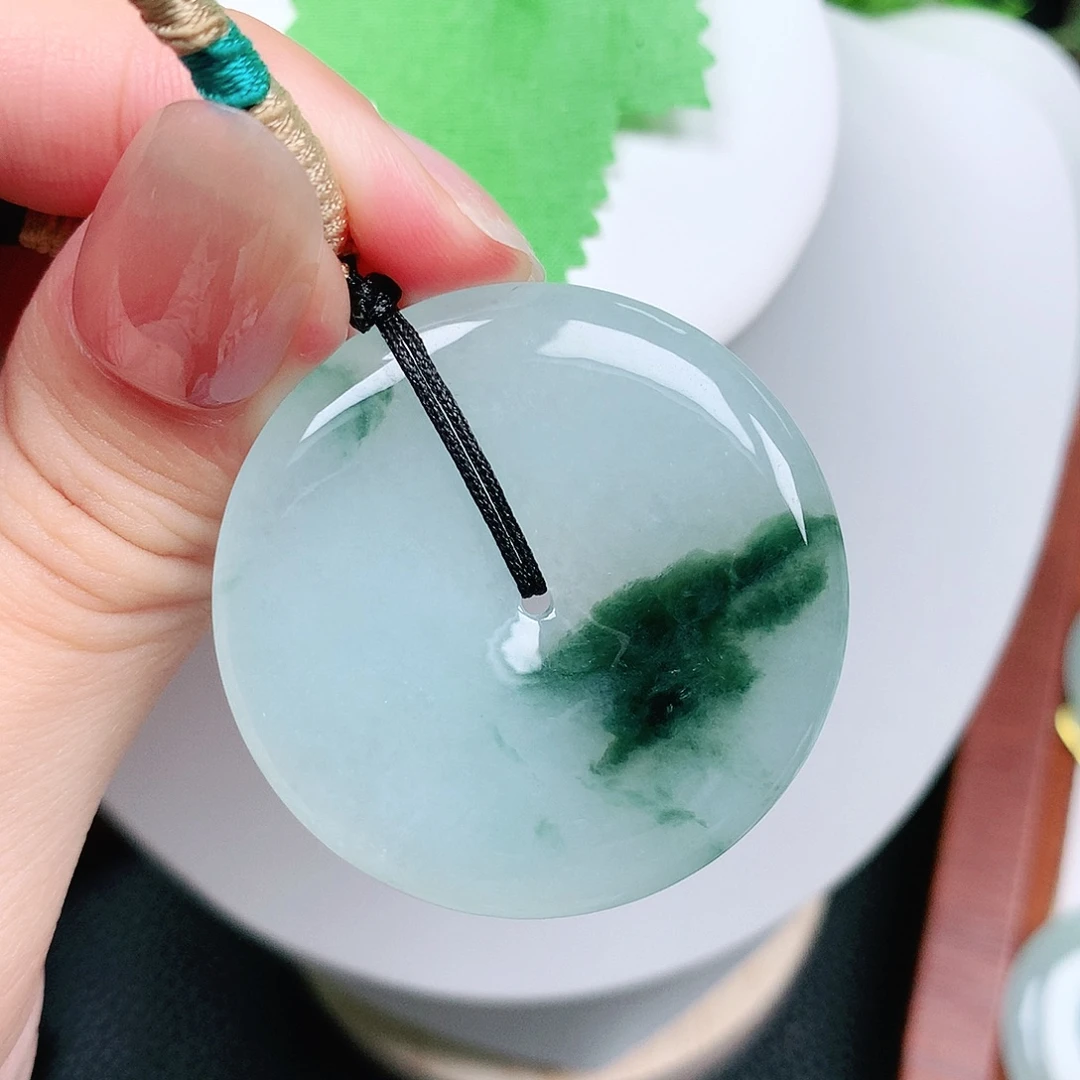 翡翠未镶嵌颈饰平安38.8-5.5