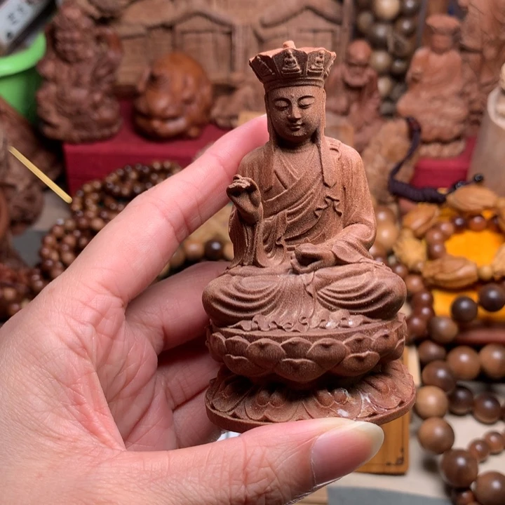 檀香木把件老山檀地藏