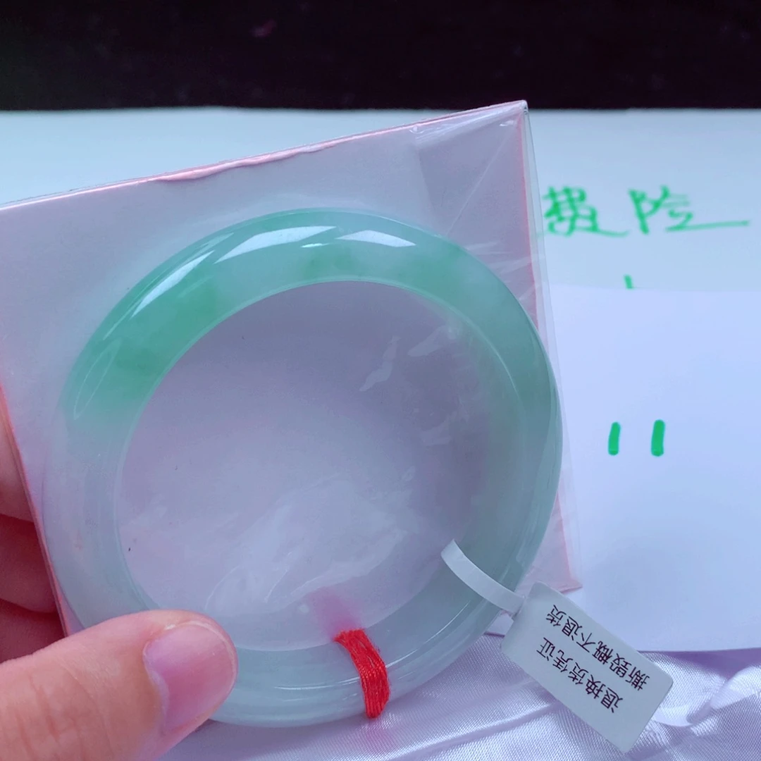 未镶嵌手镯翡翠缅甸天然A货翡翠手镯58.4
