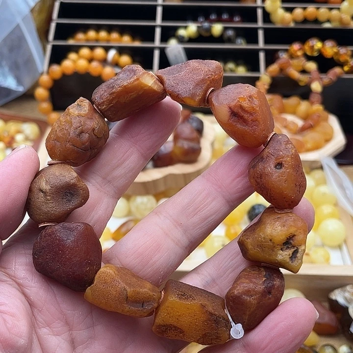 琥珀未镶嵌套链手串