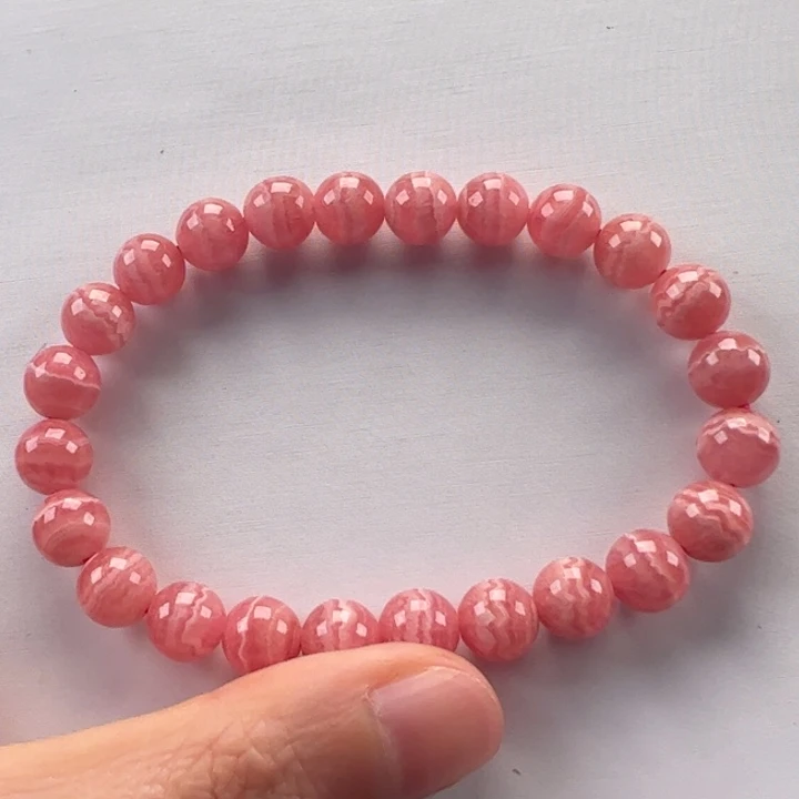 菱锰矿（红纹石）手串未镶嵌淼*