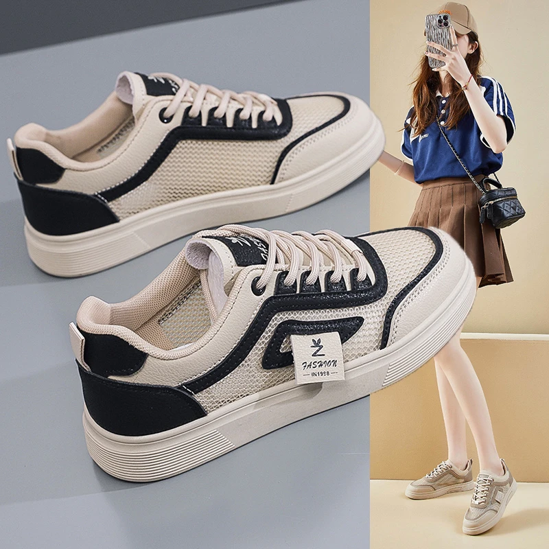 小白鞋女2025春夏爆款百搭平底新款运动软底时尚女鞋2025款网红款