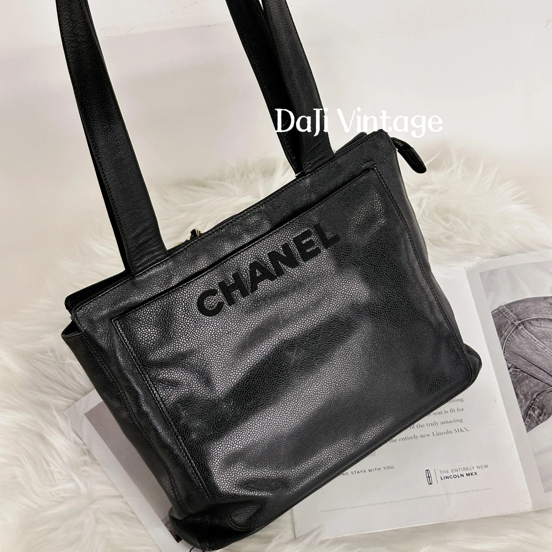 99新 Chanel/香奈儿 大吉中古3/Chanel香奈儿黑金长肩带单肩包