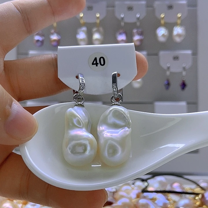 阳***烂颈饰银S925镶嵌淡水珍珠40