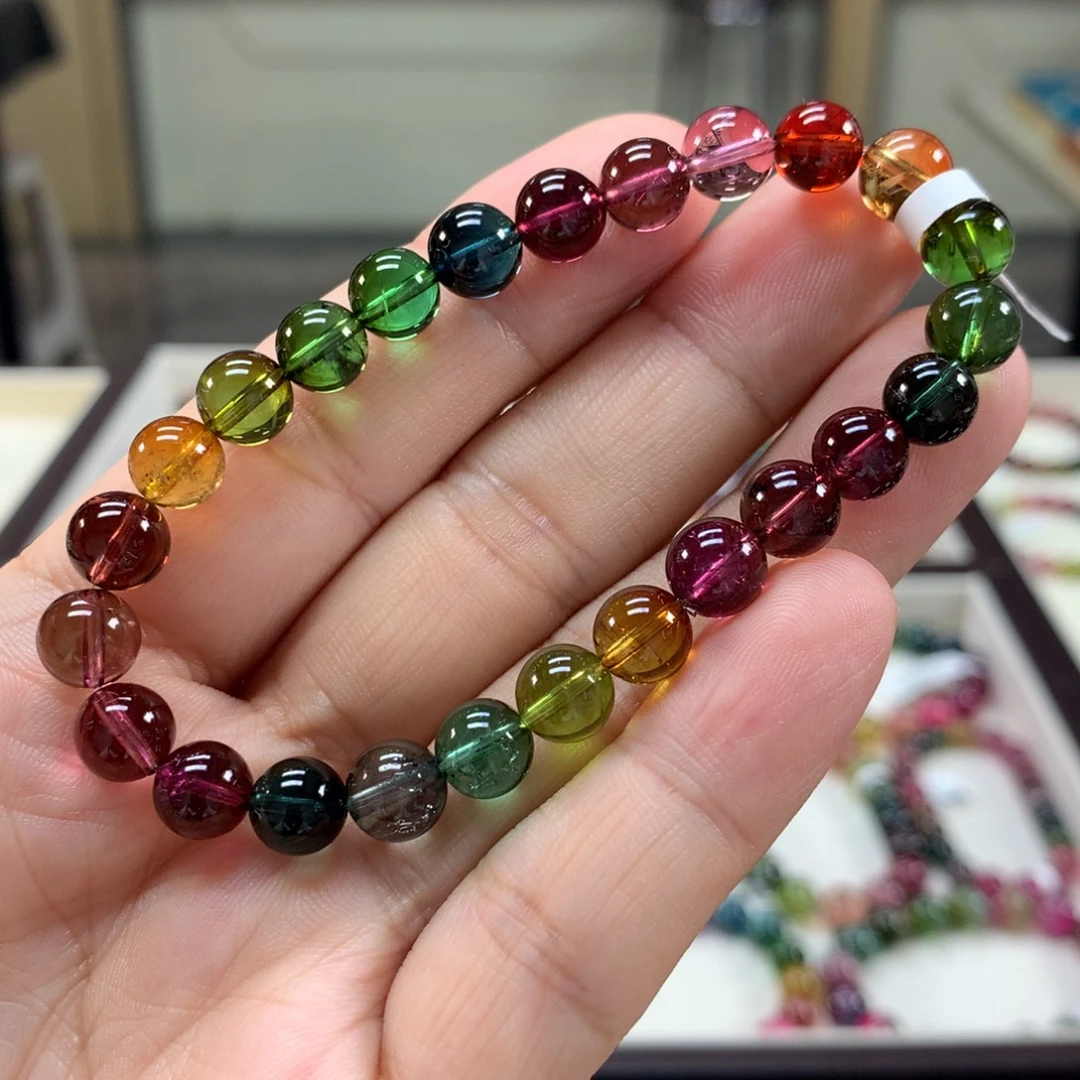 未镶嵌手链碧玺8左右