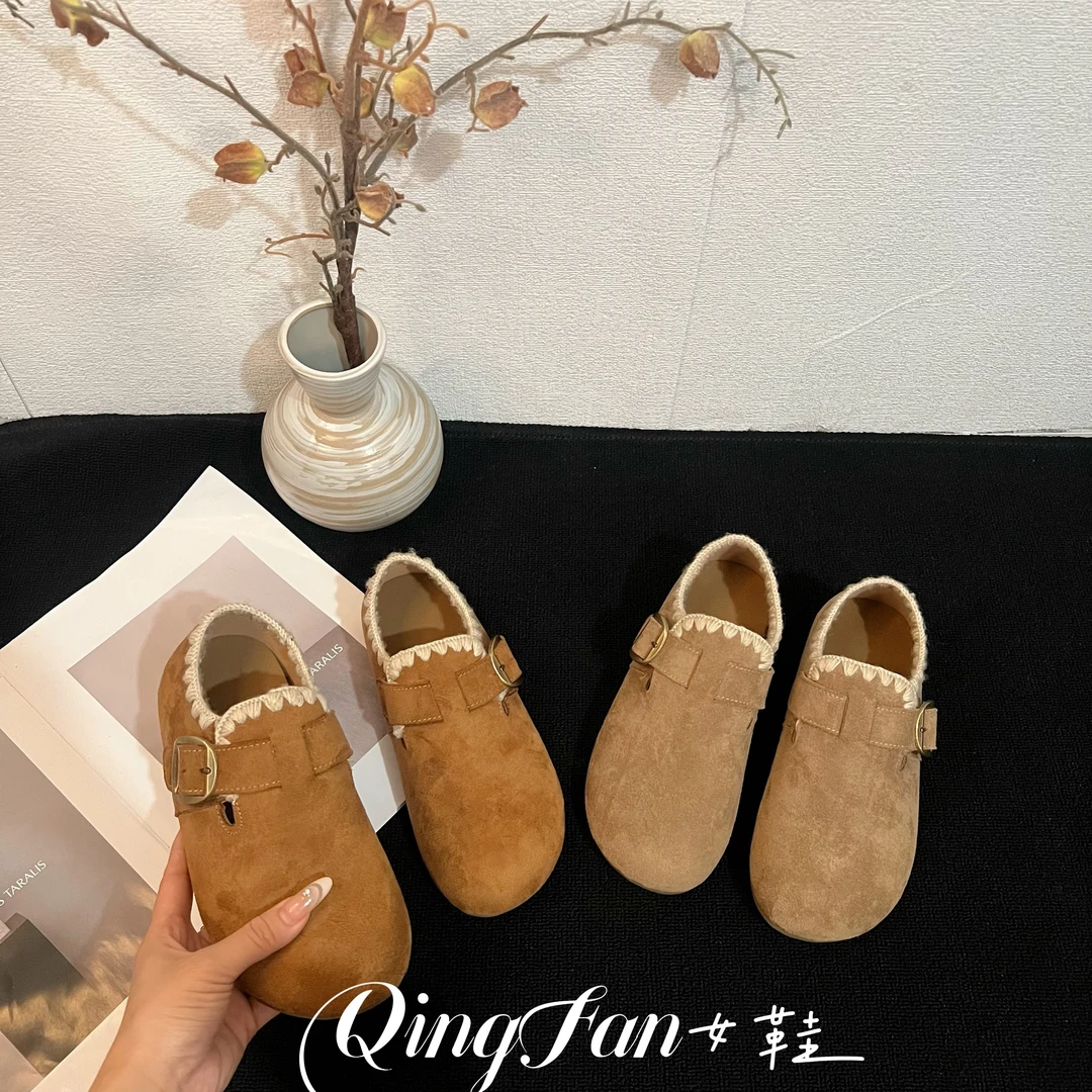 厚底勃肯鞋女2025新款秋季内增高一脚蹬懒人鞋软底不累脚豆豆单鞋