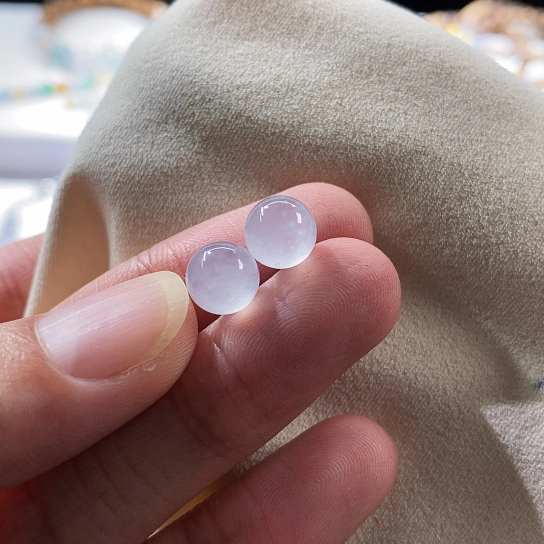 散珠翡翠一对高冰木那，卡8
