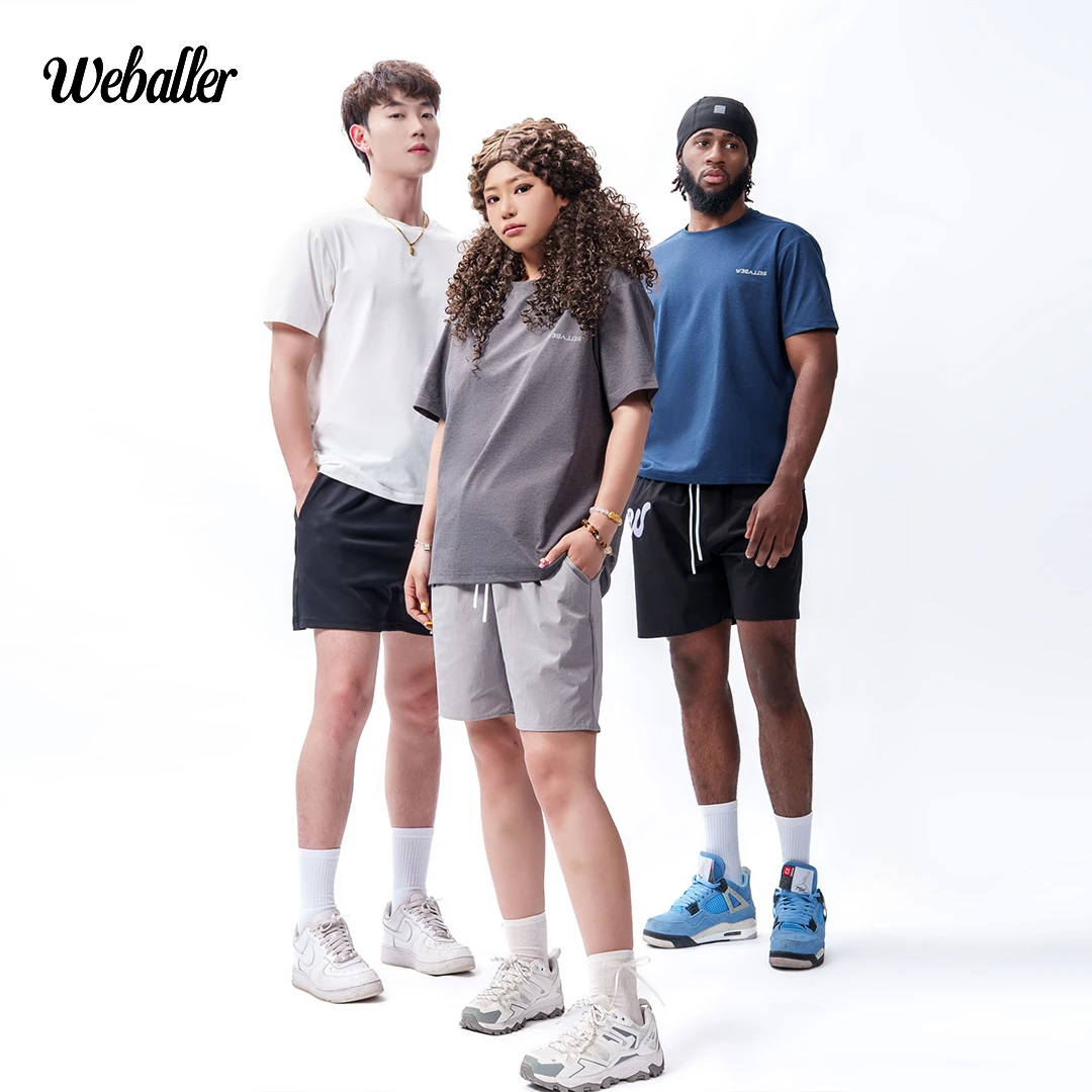 【WEBALLER】2025新款夏季净版短袖速干透气运动健身休闲