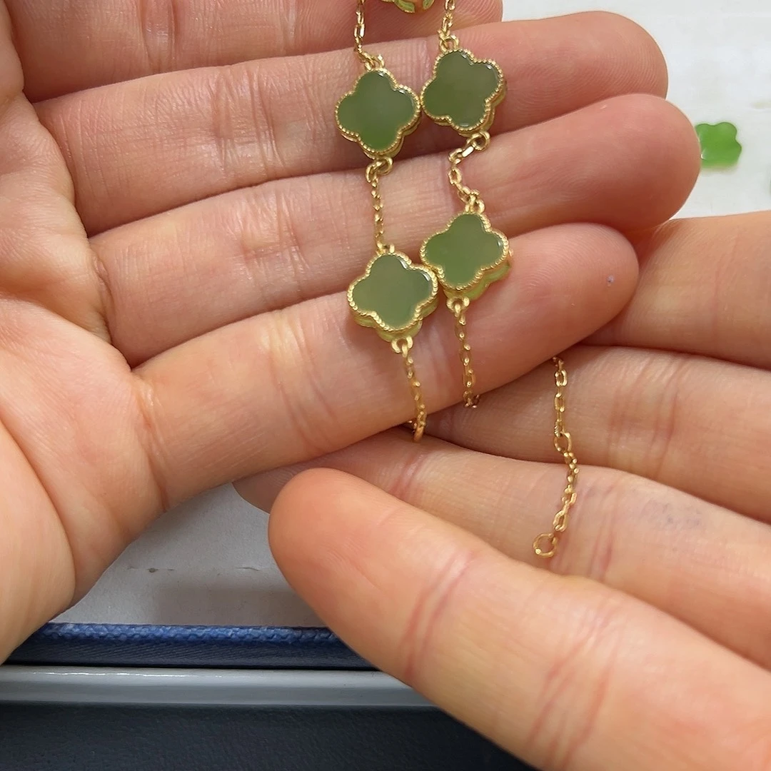 和田玉手链颜色多样性发货拍一发一银S925镶嵌玲**远