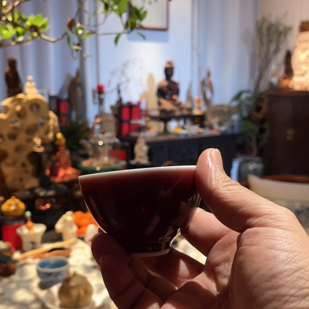 七*安郎红主人杯茶杯