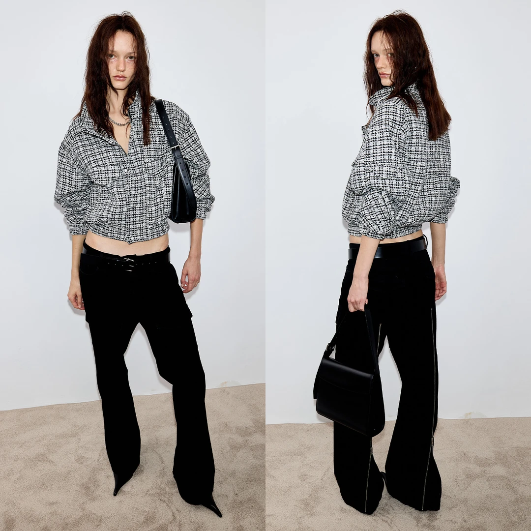 WEARABLE EVENT花呢立领结构夹克