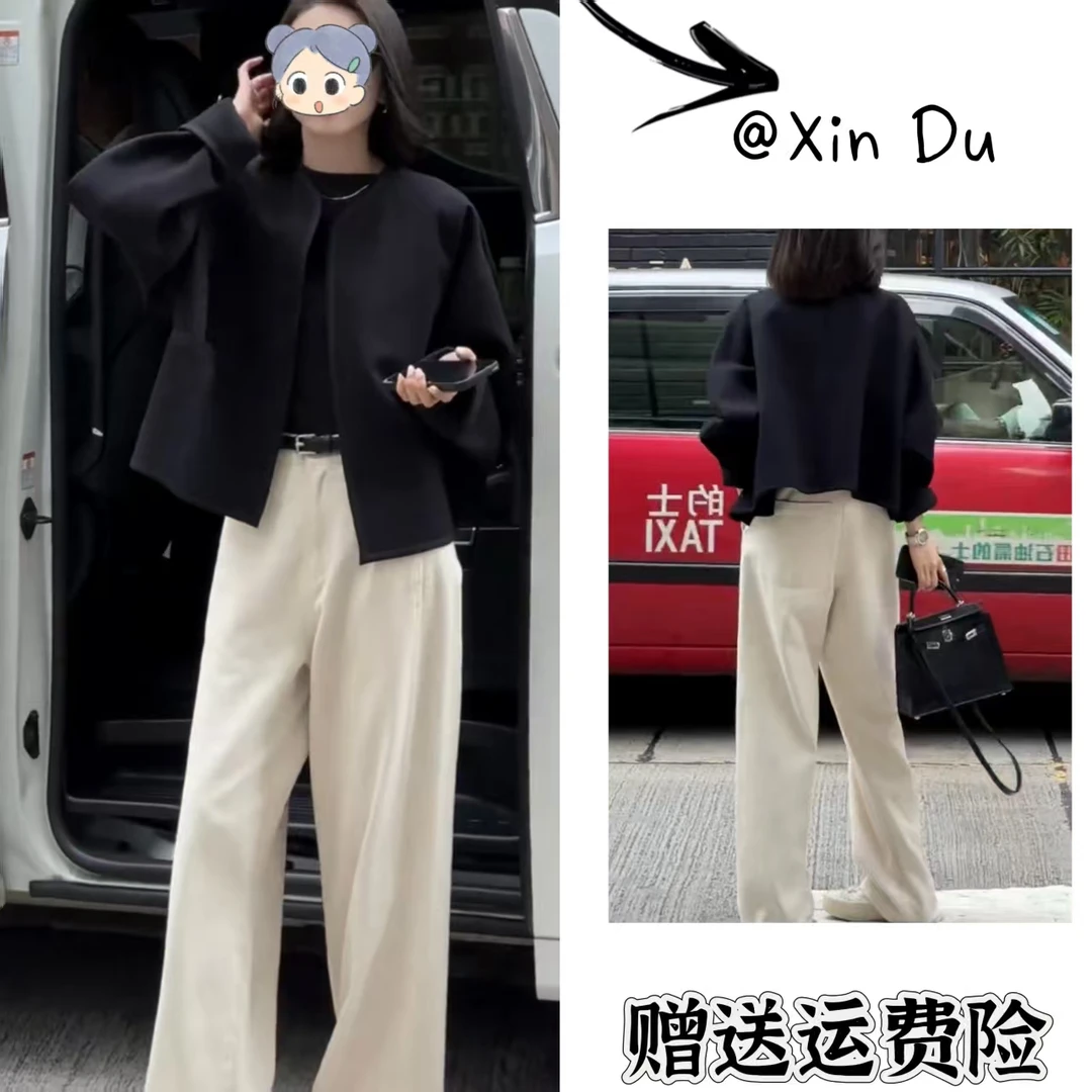 2025秋季新款时尚显瘦气质女士网红洋气两件套百搭款D22977