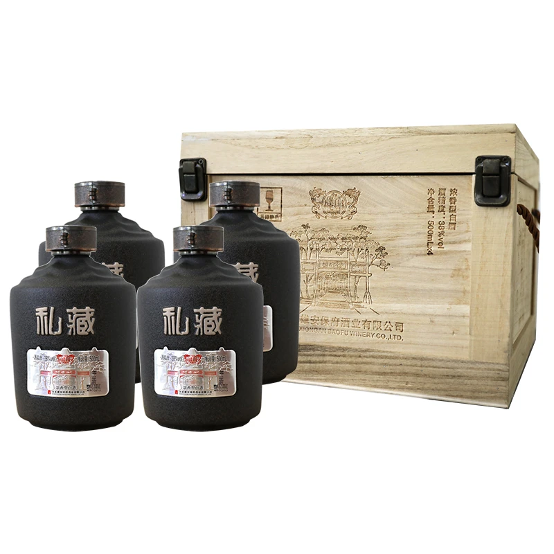百年堡定私藏2008浓香型白酒木盒装38度优级白酒31-40度