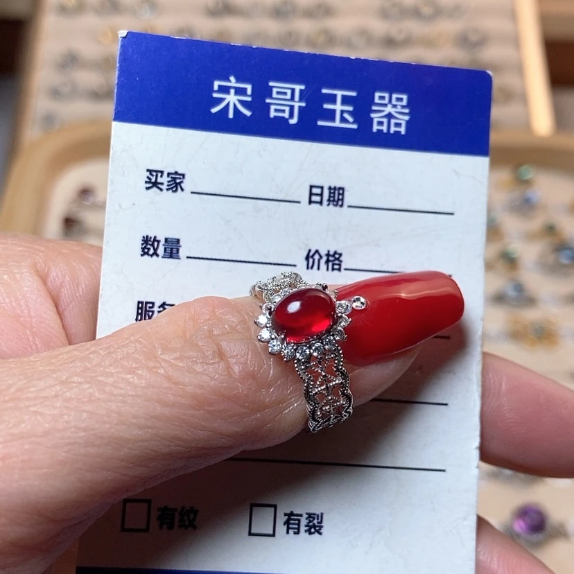 【闪购商品】托帕石戒指银S925镶嵌L***e