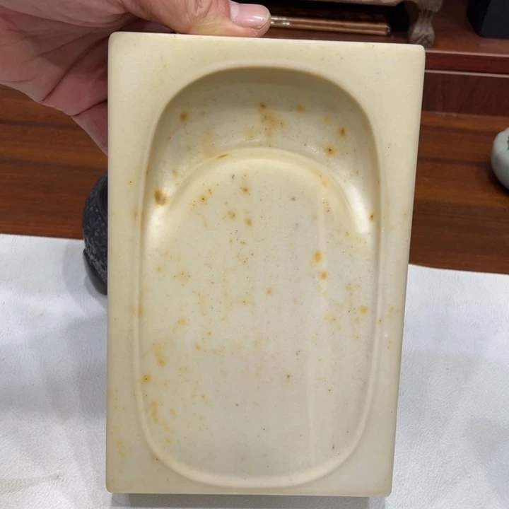 无***光易砚老坑易水玉砚台砚台