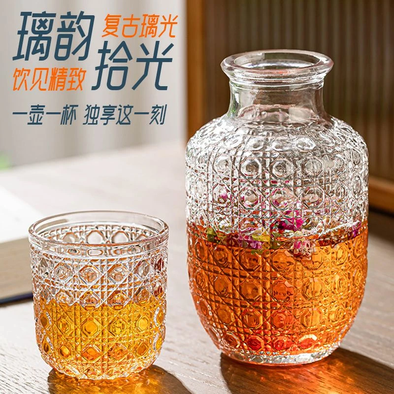【一壶一杯】乐唯诗 乐清高颜值钻纹玻璃冷水壶 家用夏季壶 凉水壶Y