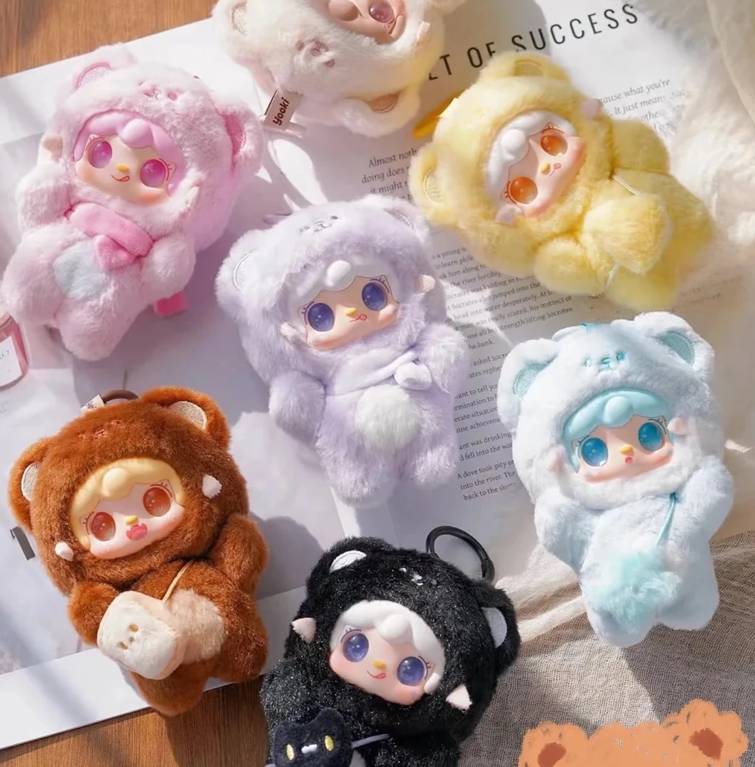 【平拆】氧氧Yooki咬一口小熊包挂毛绒正品盲盒