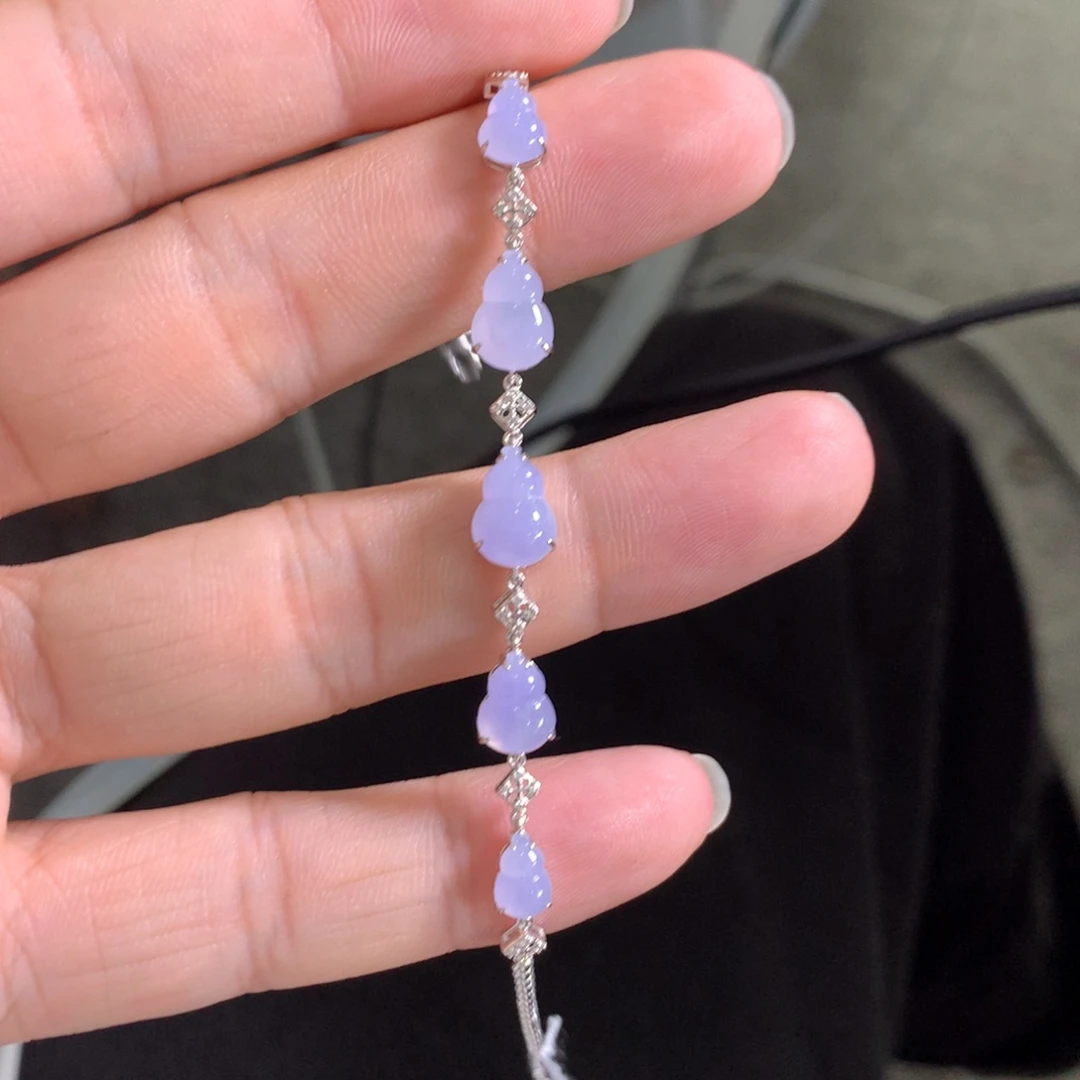 翡翠18K金镶嵌手链翡翠