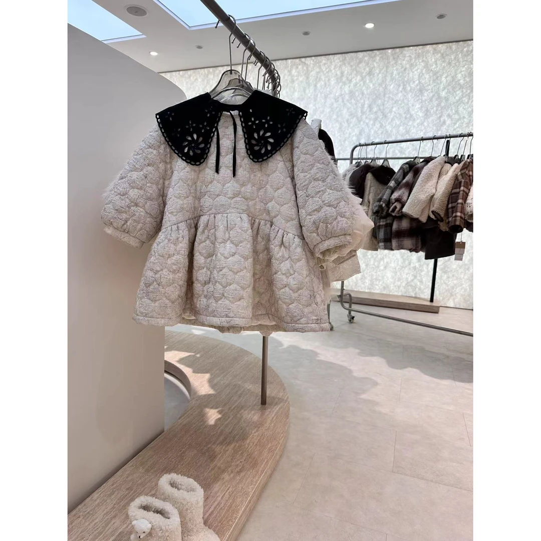 【恩姐定制】冬季童装加厚女童百搭气质儿童加厚外套裙EN97050