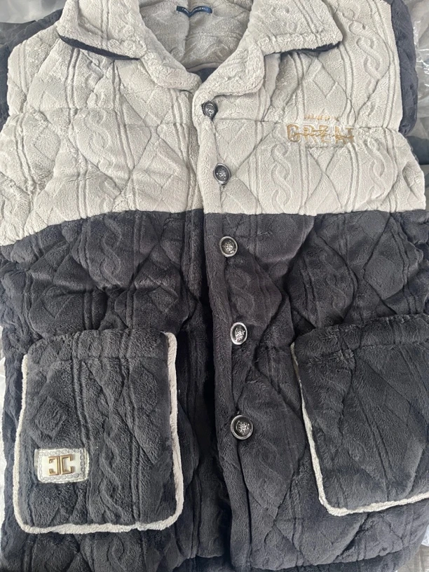 2024新款款蛋糕绒311男士三层家居服舒适