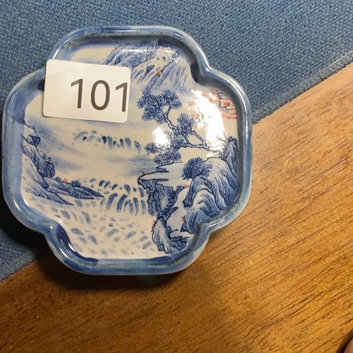 春***～青花瓷景德镇手绘山水杯垫