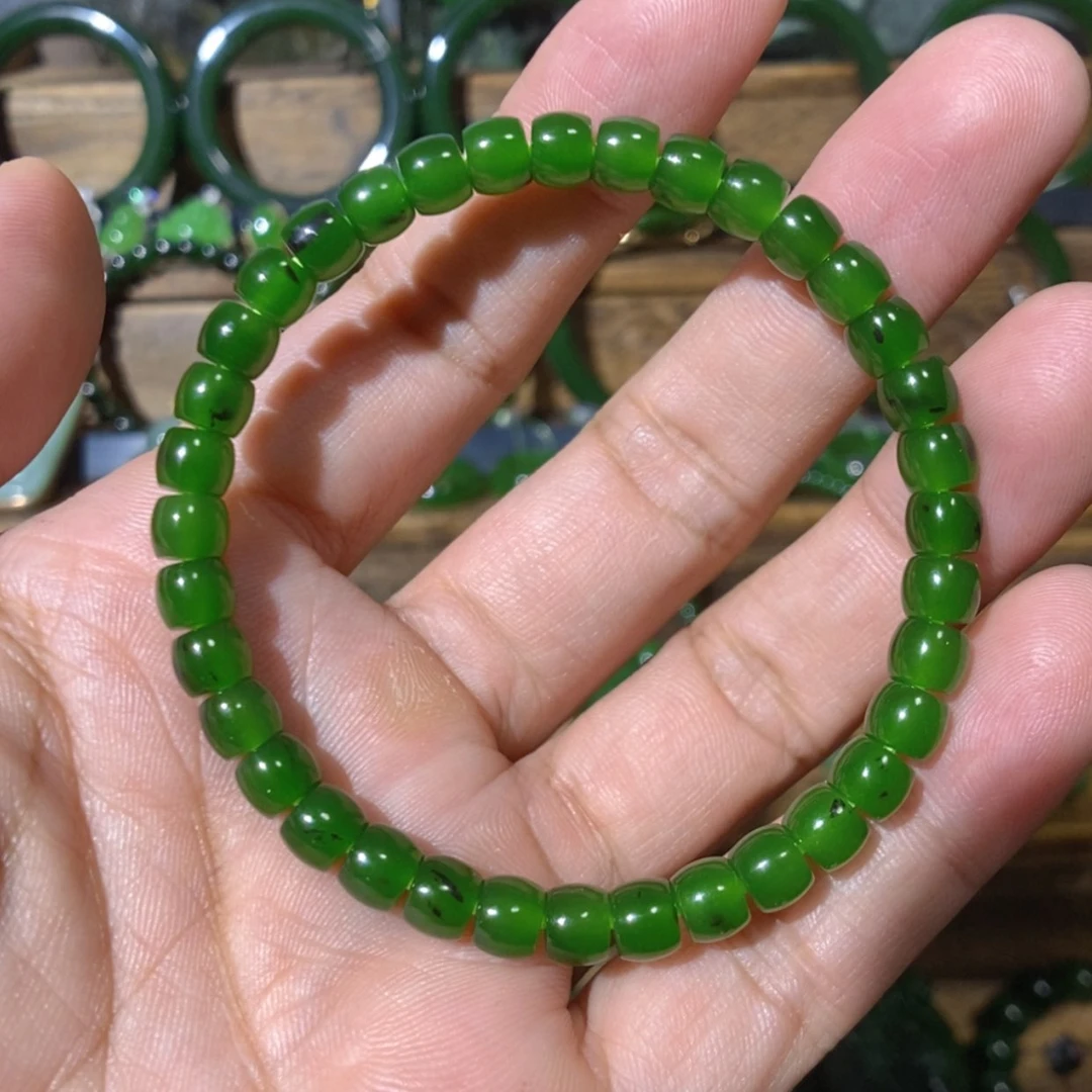 【闪购商品】吊坠(不含链)未镶嵌和田玉这****？俄七冰阳绿手串6