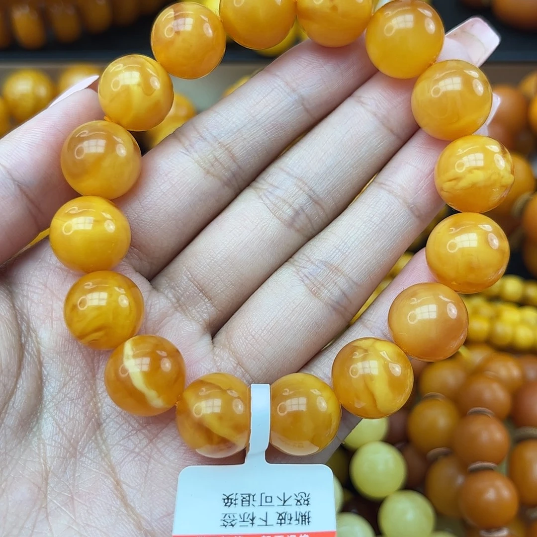 琥珀未镶嵌手链蜜蜡